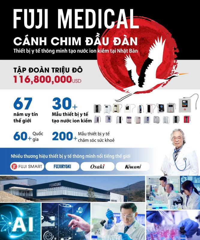 Fuji Medical Việt Nam – Nhà sản xuất thiết bị y tế máy lọc nước ion kiềm, ghế massage