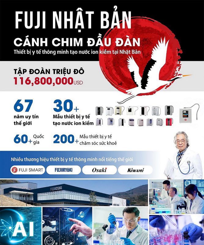 Fuji Medical Việt Nam – Nhà sản xuất thiết bị y tế máy lọc nước ion kiềm, ghế massage